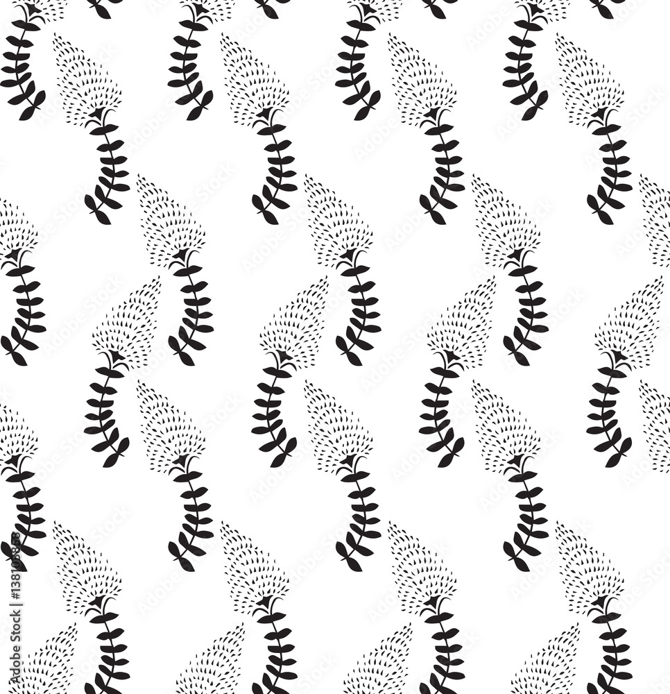 Fotografie Floral seamless pattern in vector