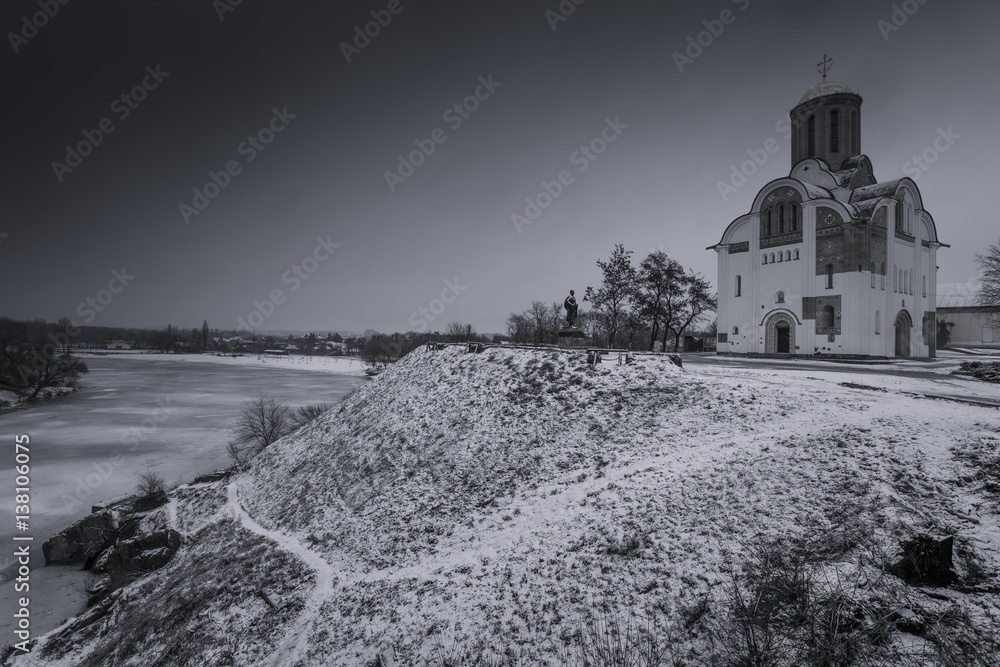 Church of St. George in the Bila Tserkva in winter
