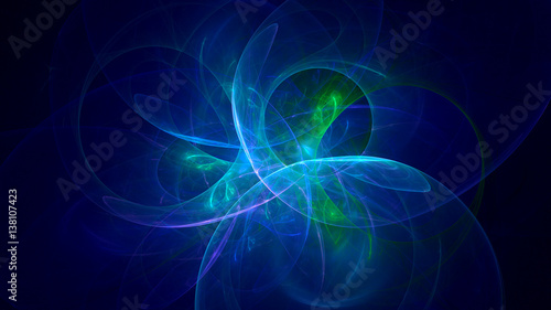 3D rendering abstract fractal light background © BetiBup33
