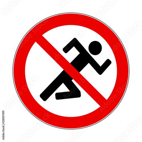 Verbotszeichen 2d - nicht rennen