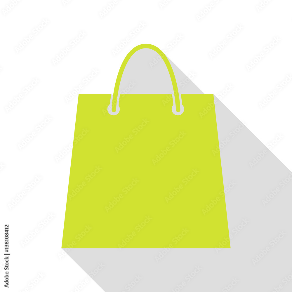 Shopping bag illustration. Pear icon with flat style shadow path. Shopping bag illustration. Pear icon with flat style shadow path.