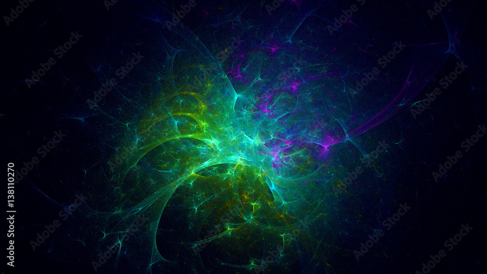 3D rendering abstract fractal light background 3D rendering abstract fractal light background