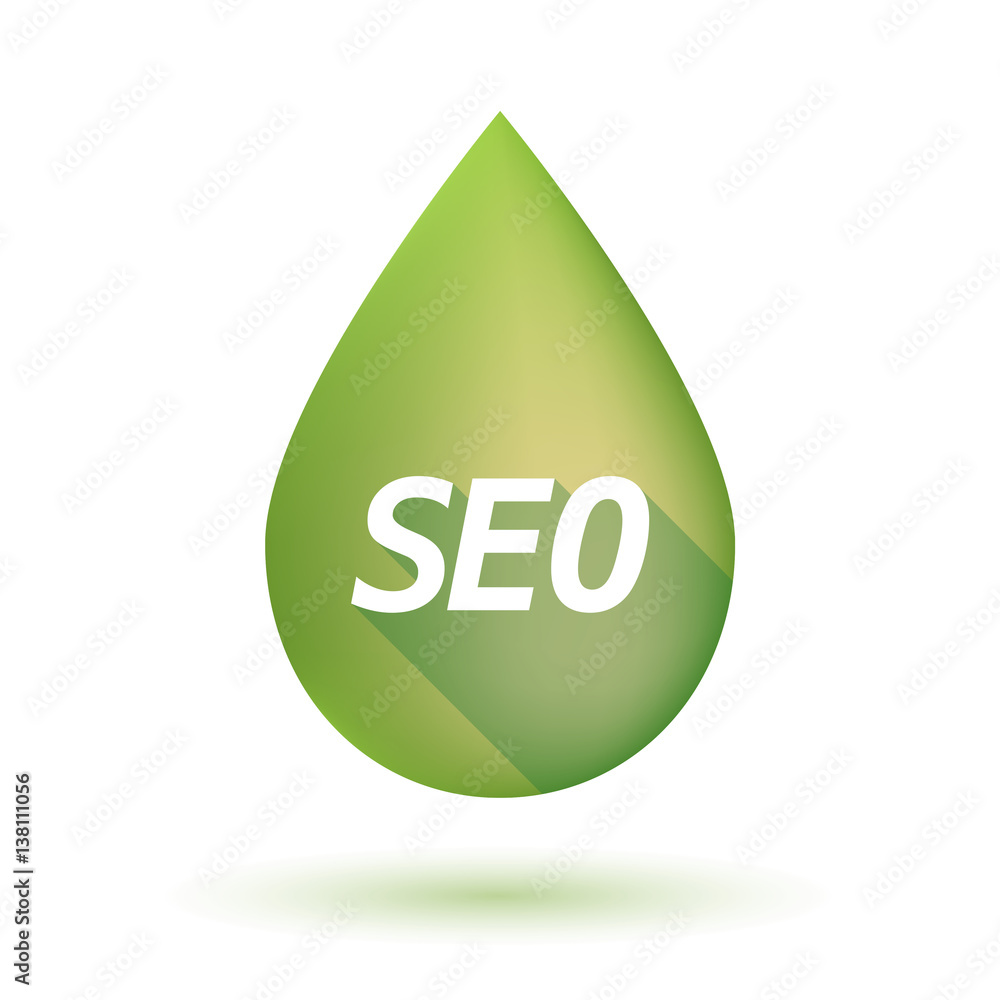 Isolated olive oil drop with the text SEO Isolated olive oil drop with the text SEO