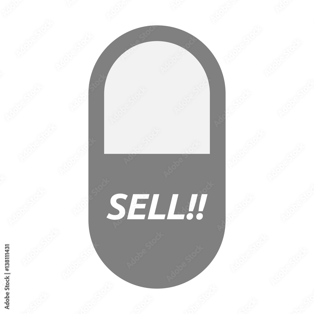 Isolated pill with the text SELL!! Isolated pill with the text SELL!!