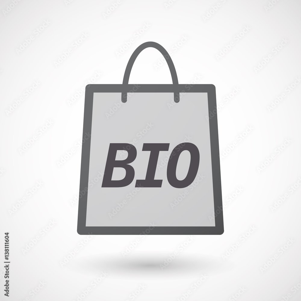 Isolated shopping bag with the text BIO Isolated shopping bag with the text BIO