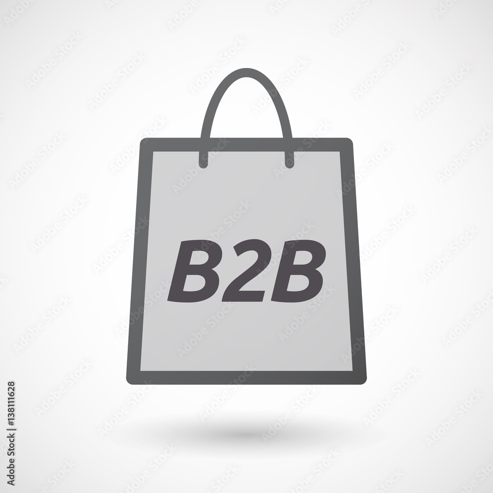 Isolated shopping bag with the text B2B Isolated shopping bag with the text B2B