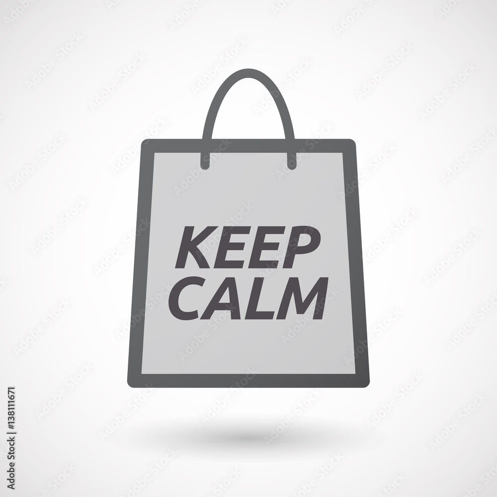 Isolated shopping bag with the text KEEP CALM Isolated shopping bag with the text KEEP CALM