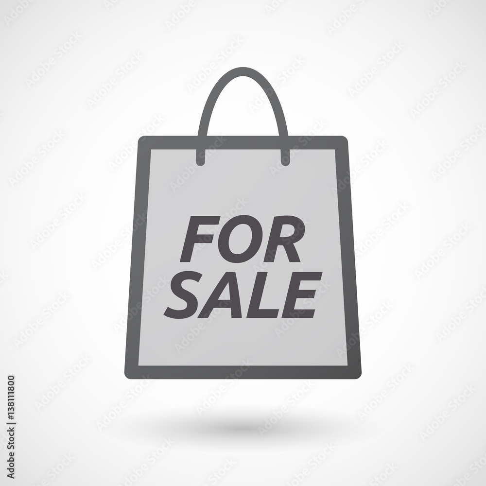Isolated shopping bag with the text FOR SALE Isolated shopping bag with the text FOR SALE