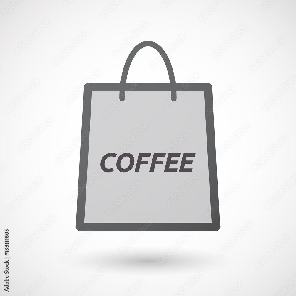 Isolated shopping bag with the text COFFEE Isolated shopping bag with the text COFFEE