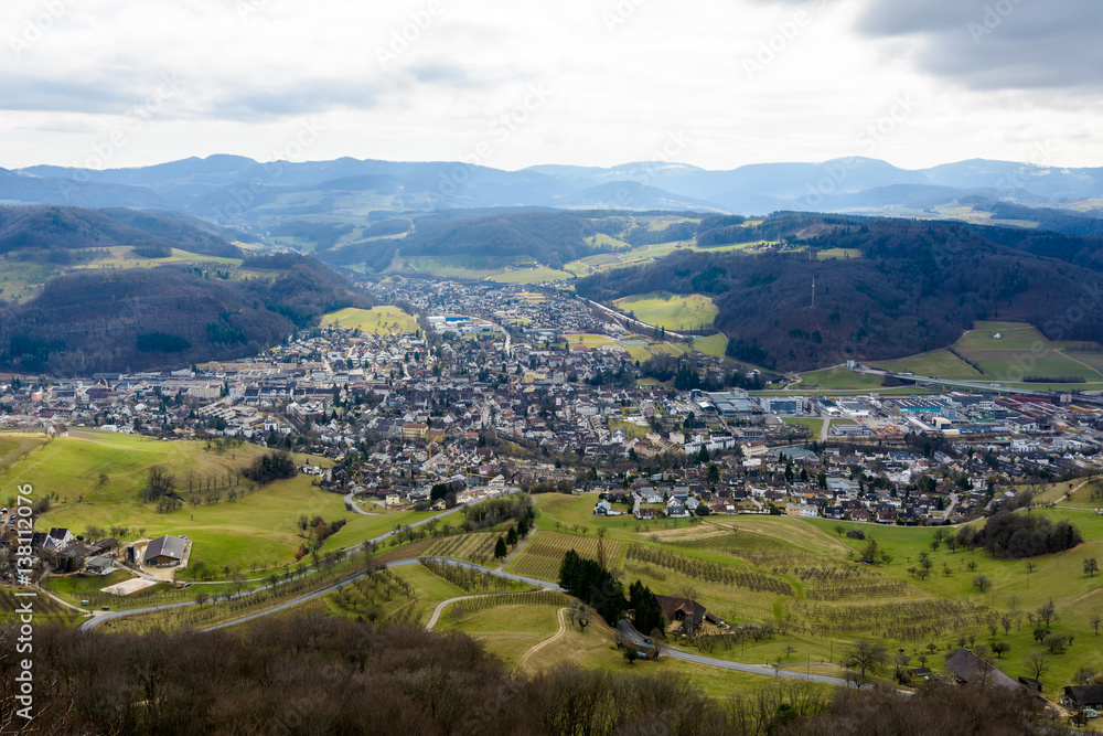 Aussicht auf Stadt mit Himmel