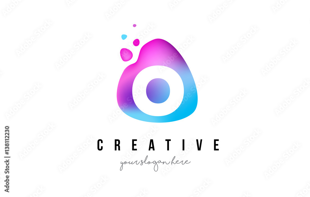 O Letter Dots Logo Design with Oval Shape. Stock Vector | Adobe Stock