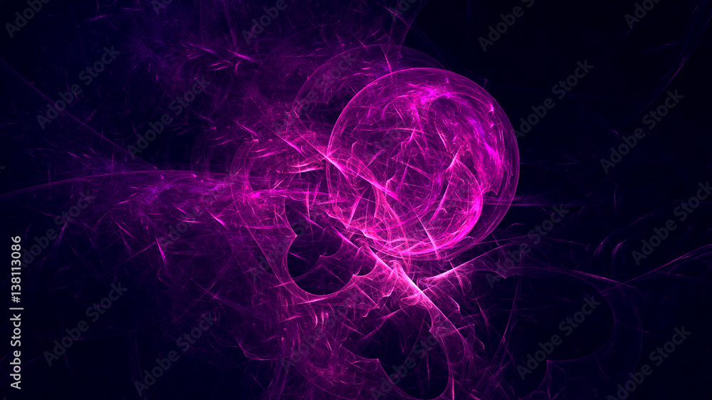 Obraz premium 3D rendering abstract fractal light background