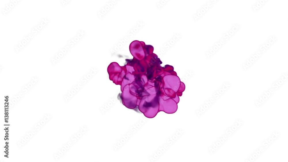 rosy Ink with alpha mask in water move in slow motion. VFX Cloud of Ink or smoke for transitions, background, overlay and effects. For alpha channel use alpha matte. 3d Ink background Ver 16 rosy Ink with alpha mask in water move in slow motion. VFX Cloud of Ink or smoke for transitions, background, overlay and effects. For alpha channel use alpha matte. 3d Ink background Ver 16