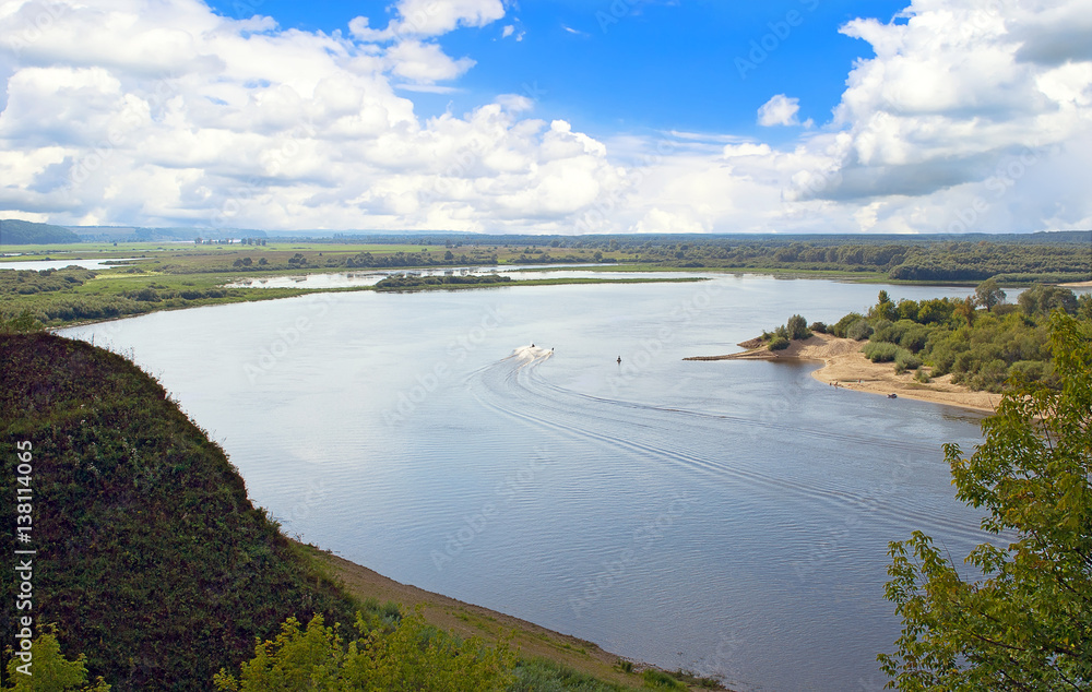 The Oka River. Nizhny Novgorod region, Russia