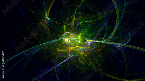 3D rendering abstract fractal light background