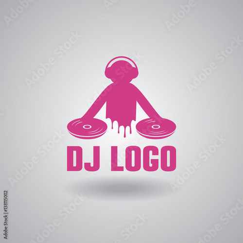 Dance party, dj logo design