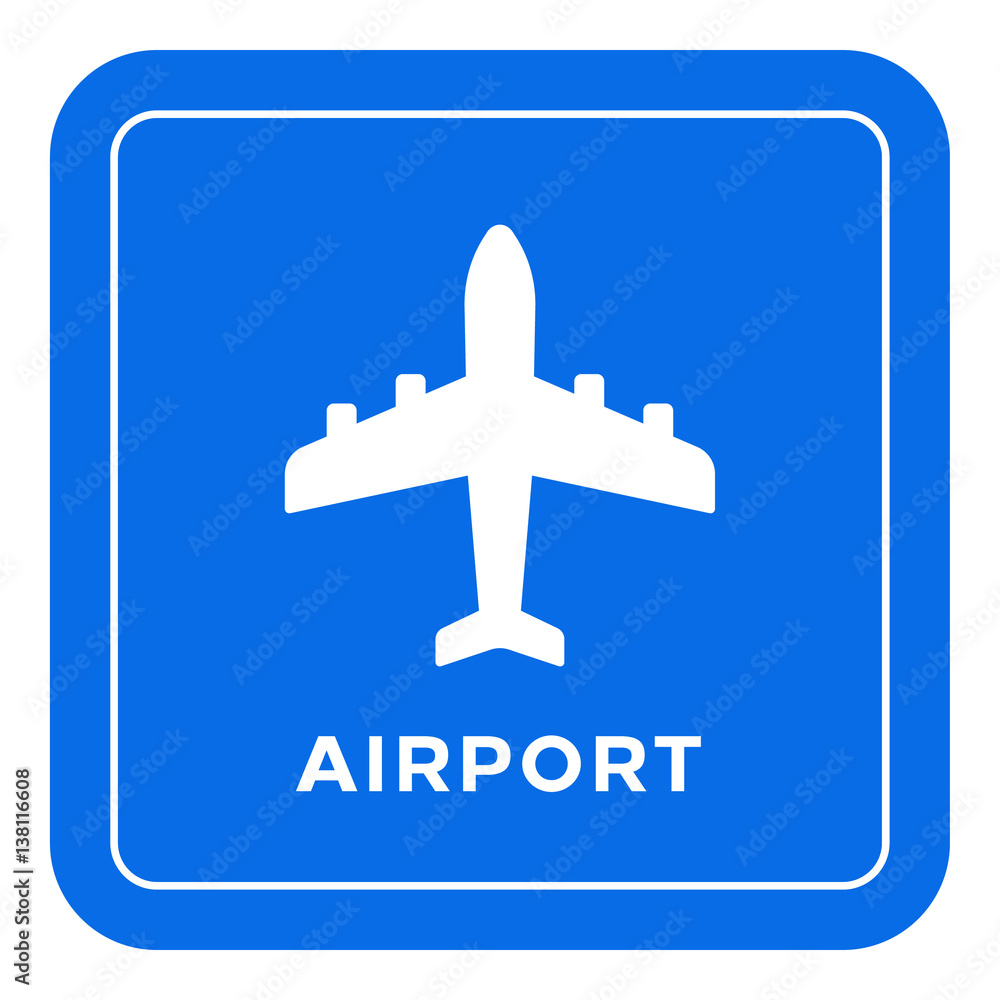 Fototapeta premium Airport road sign