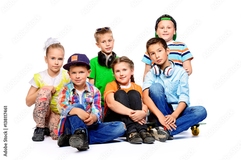 Obraz premium kids in bright clothes