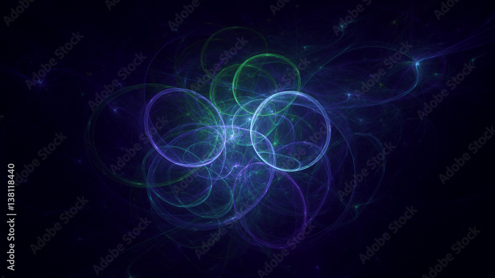 3D rendering abstract fractal light background