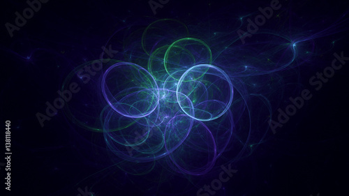 3D rendering abstract fractal light background