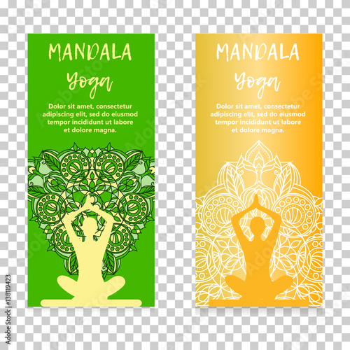 Vintage template design vector illustration of international yoga day