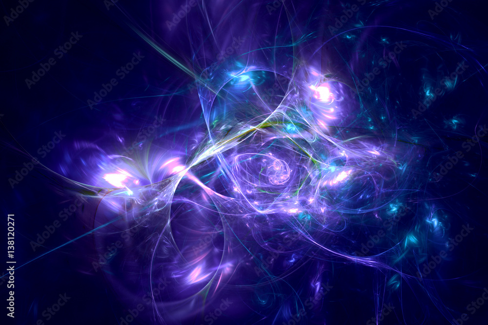 3D rendering abstract fractal light background 3D rendering abstract fractal light background