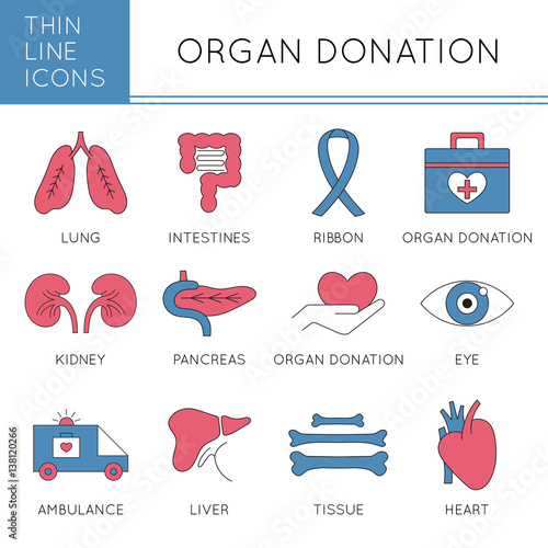 Organ Donation icon set