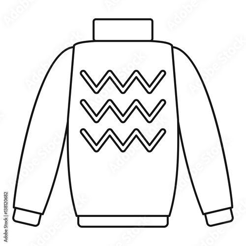 Pullover icon, outline style