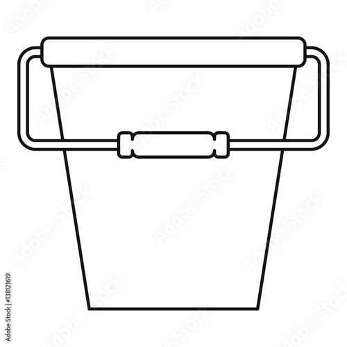 Bucket icon, outline style