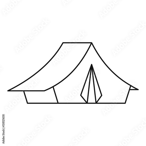 Tent icon  outline style