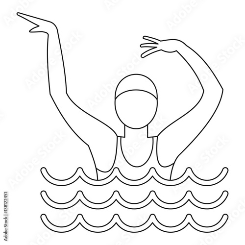 Dancing figure icon, simple style