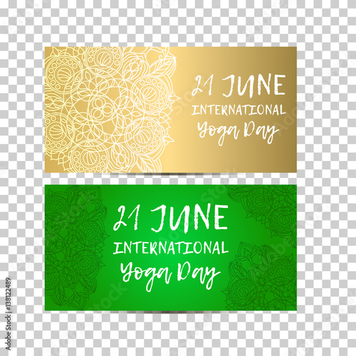 Vintage template design vector illustration of international yoga day