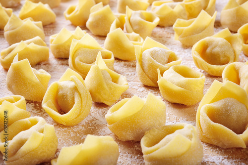 Obraz na płótnie Tortellini homemade. Egg pasta