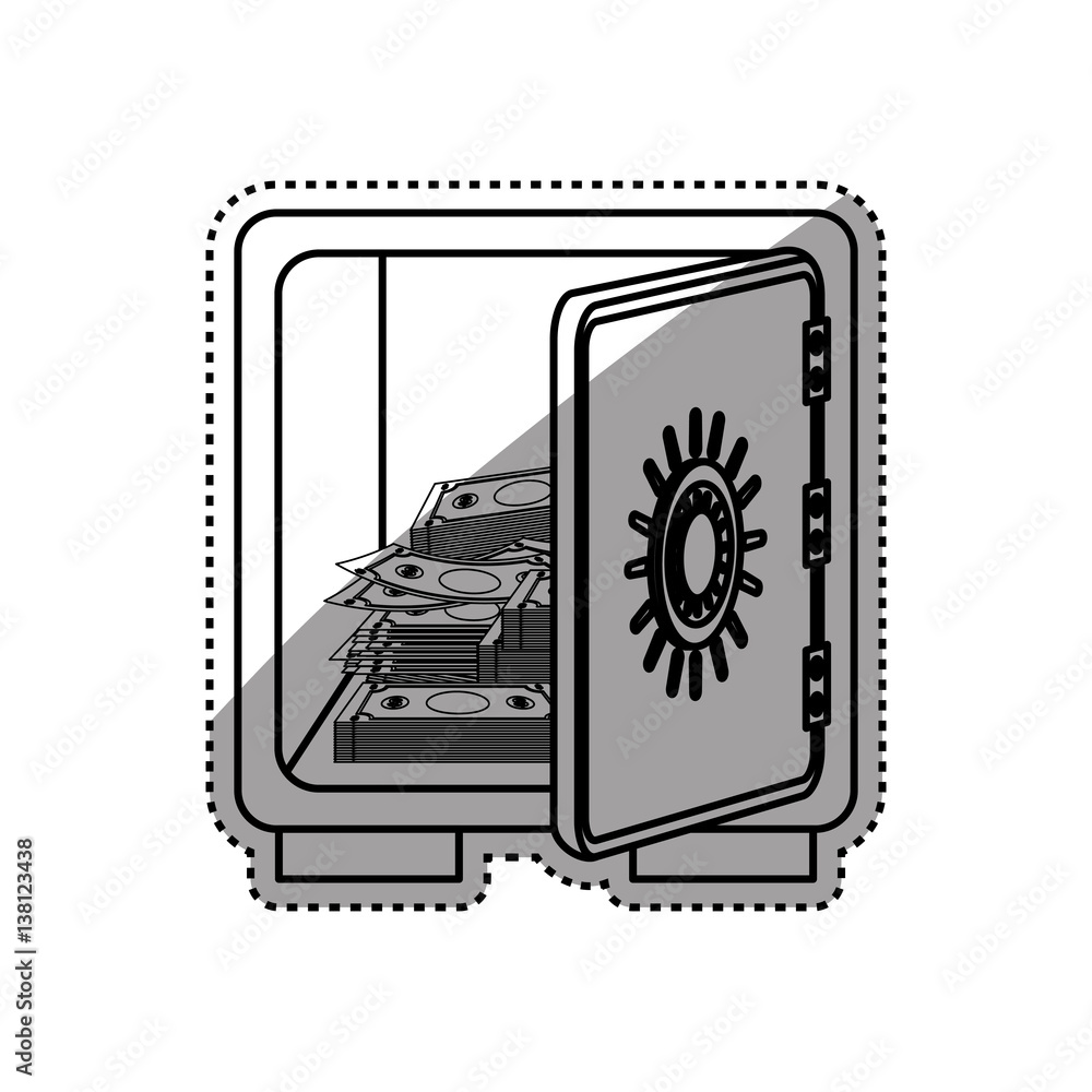 Strongbox safety money icon vector illustration graphic design Strongbox safety money icon vector illustration graphic design