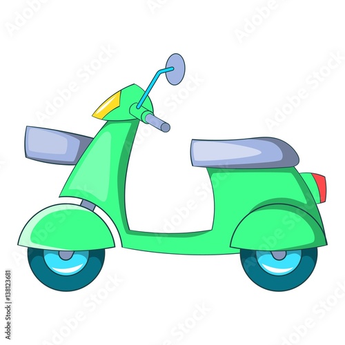 Scooter motorbike icon, cartoon style