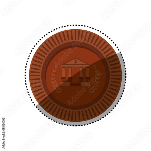 Coin of money icon vector illustration graphic design