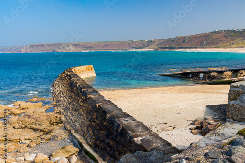 Stunning summers day on the seafront at Sennen Cove near Lands End Cornwall England UK Europe photo