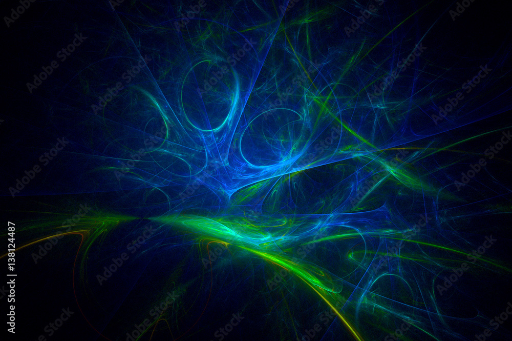 3D rendering abstract fractal light background