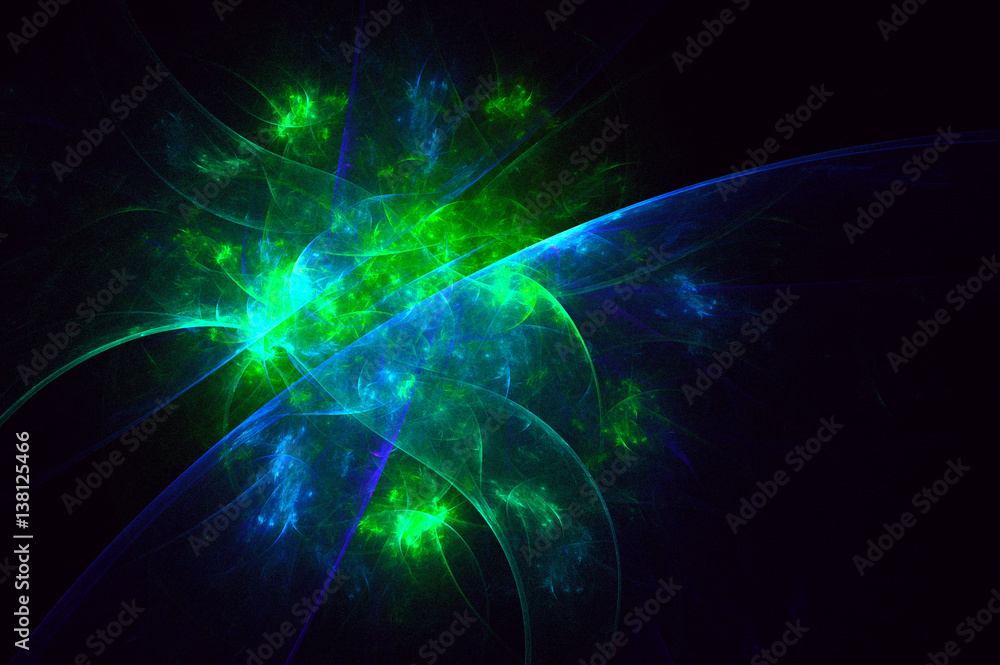 3D rendering abstract fractal light background 3D rendering abstract fractal light background