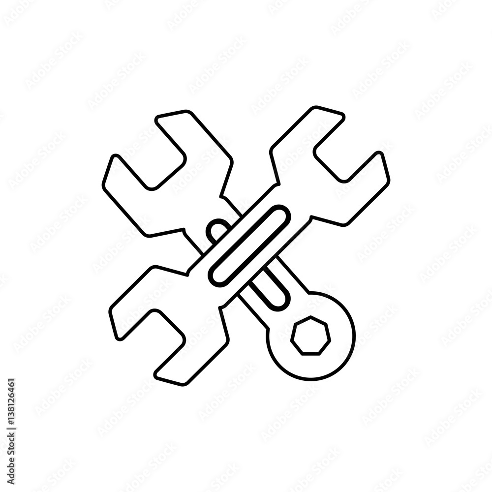 Construction tools symbol