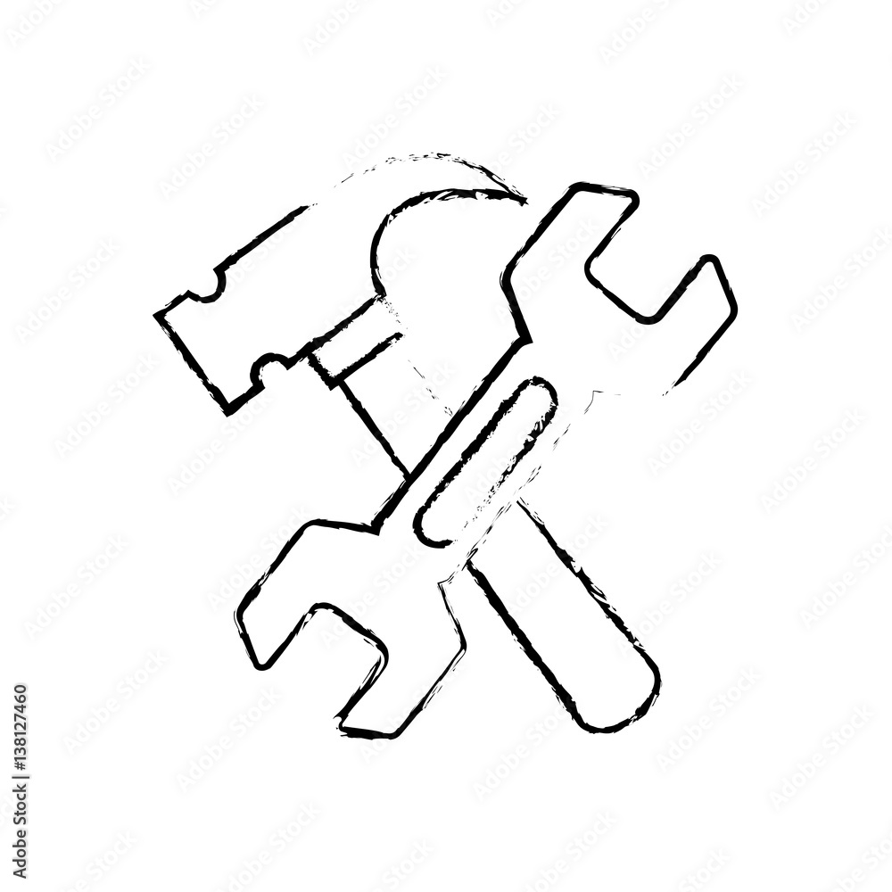 Construction tools symbol Construction tools symbol