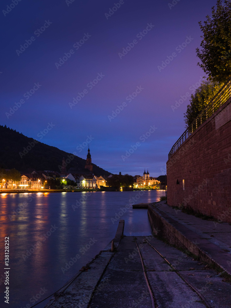 Heidelberg und Neckar am Morgen
