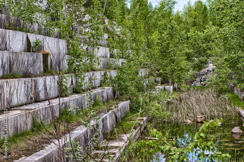 An abandoned marble quarry is near the Iskitim city, Novosibirsk region. Photo was taken May 31, 2015.