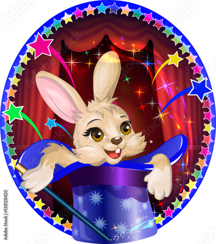 Circus magician rabbit.