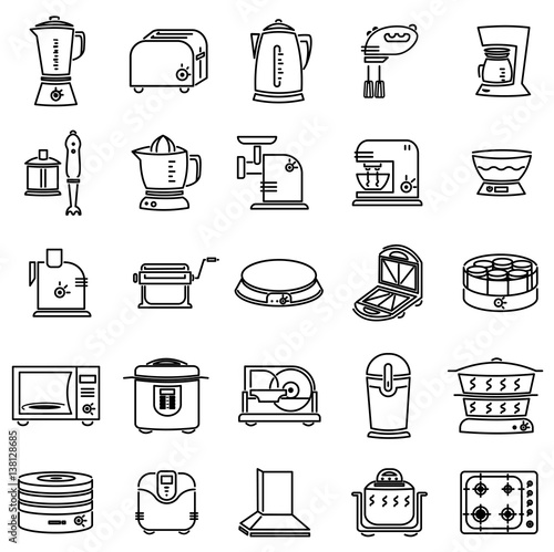 kitchen appliances icons