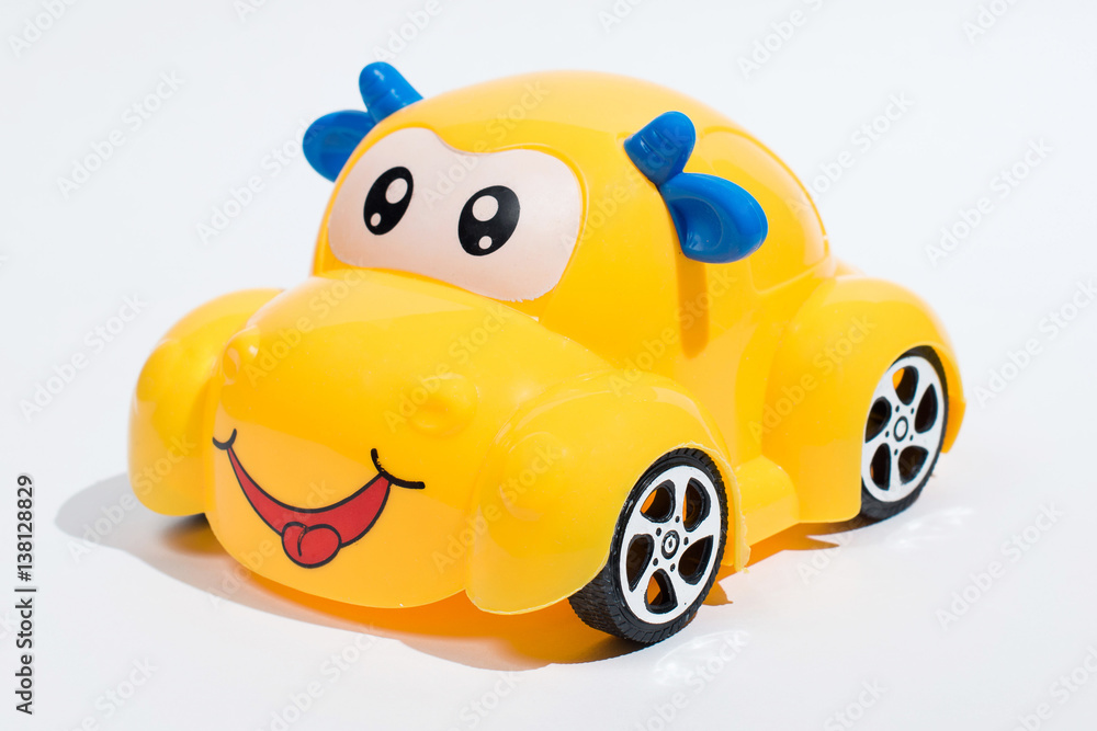 Colorful Toy Car. Plastic car. Colorful Toy Car. Plastic car.