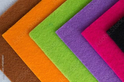 Set of colored felt for background.