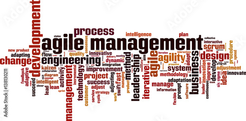 Agile management word cloud