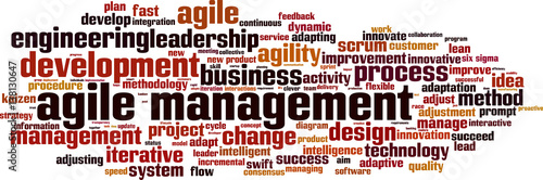Agile management word cloud