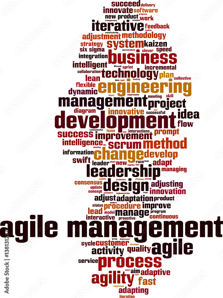 Agile management word cloud